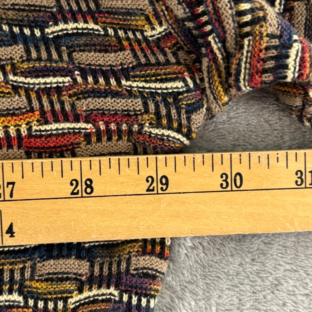 Vintage Tosani V-Neck Sweater mens 2XL Multicolor Grandpa‎ Coogi Style Pullover - Picture 5 of 6